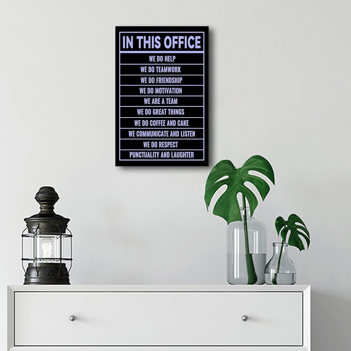 Inspirational Canvas Wall Art In This Office Motivational Entrepreneur Quotes Poster Print Wall Decor Artwork for Modern Home Bedroom Gym Office Workplace Picture Stretched and Framed [12''Wx18''H]