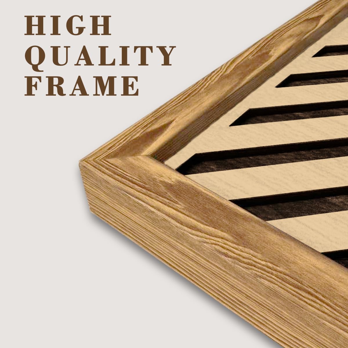 IARTTOP Large Wood Boho Geometric Wall Art for Living room Framed 3D Abstract Wooden Wall Decor Neutral Minimalist Artwork Home Bedroom Office 20x40 Inch