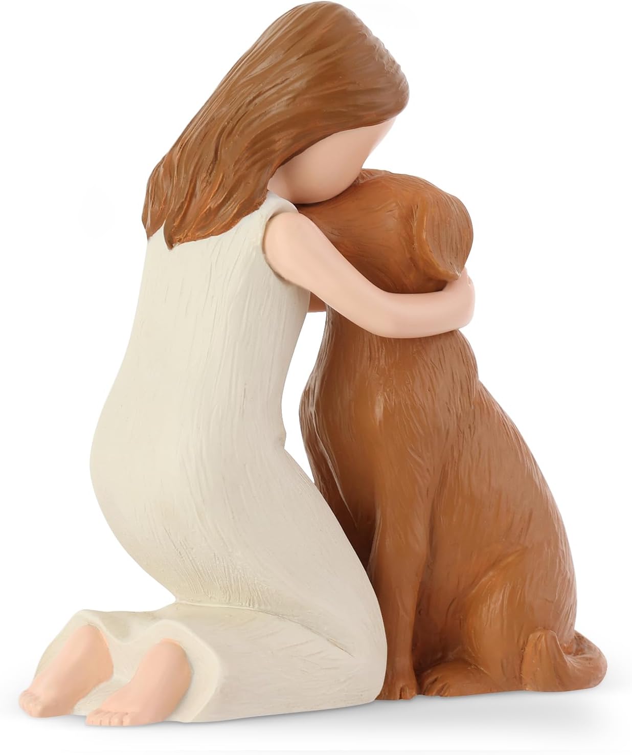 Love My Dog Figurines Statues, Dog Angel Friendship Remembrance Gifts, Sculpted Hand-Painted Figures for Dog Lovers