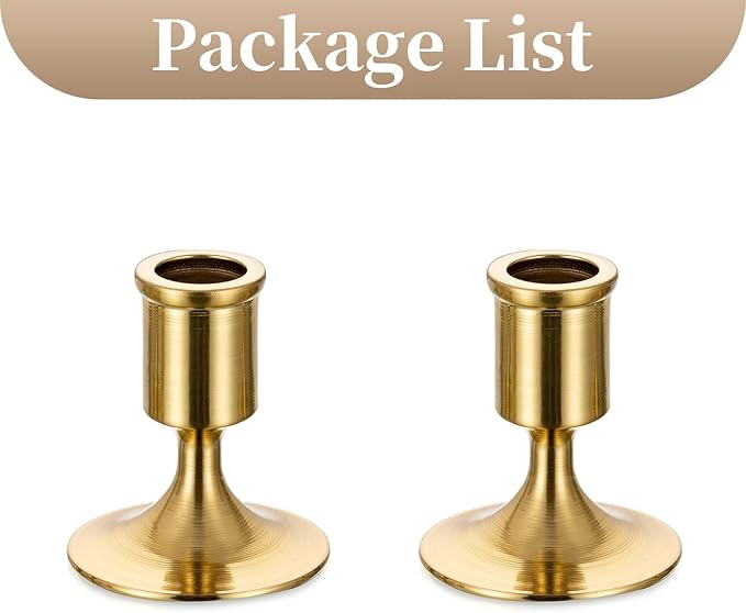 Sziqiqi Gold Candlestick Candle Holders - Decorative Candle Holders for Candlesticks Taper Candles Set of 2 for Dinning Table Fireplace Mantel Home Coffee Decorations