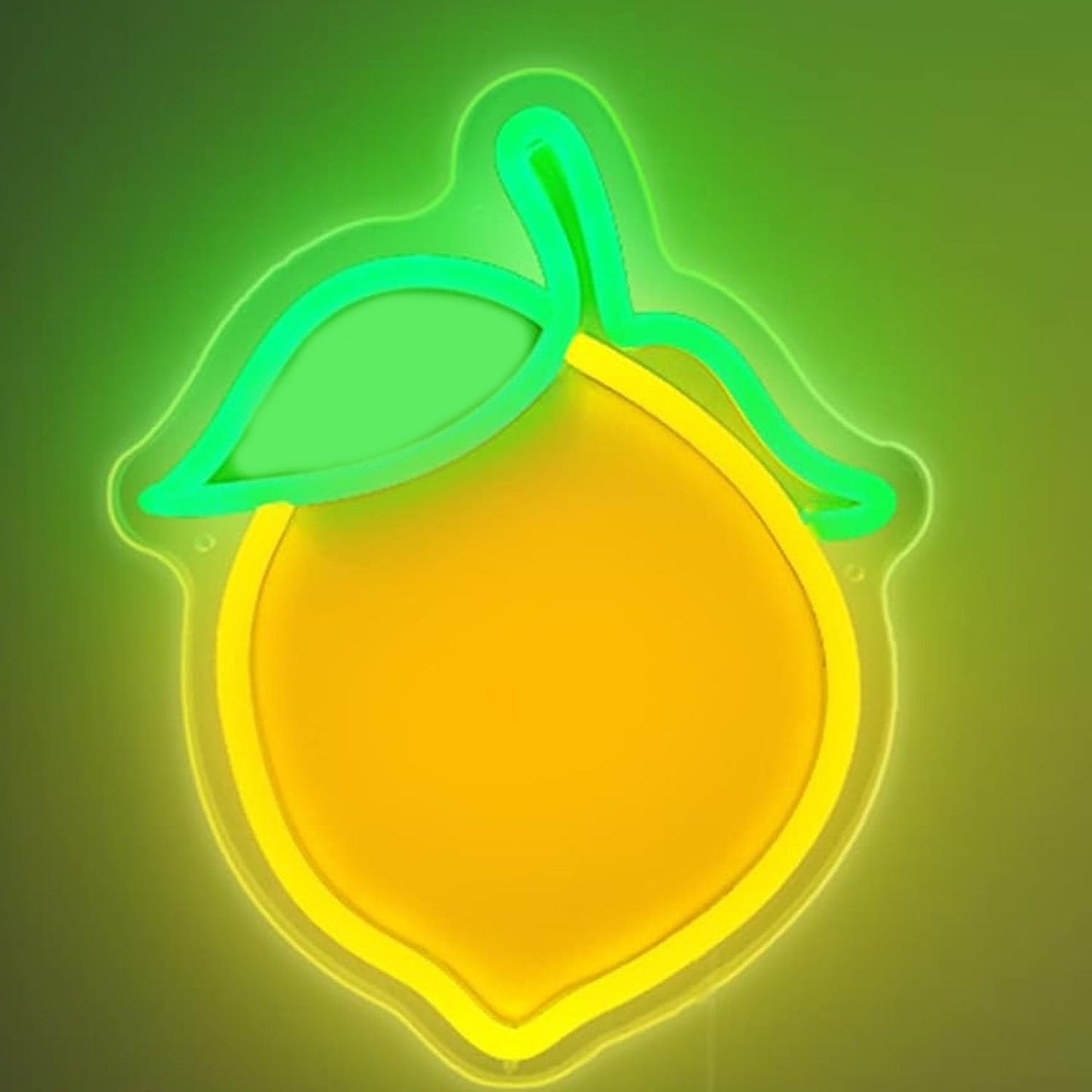 Lemon Neon Sign Cute Fruit Shape Neon Light Fruits Light Up Signs for Wall Decor Apartment, Bar, Kids' Room,Yellow Led Sign for Birthday Party Bedroom,11.5 * 10.3in