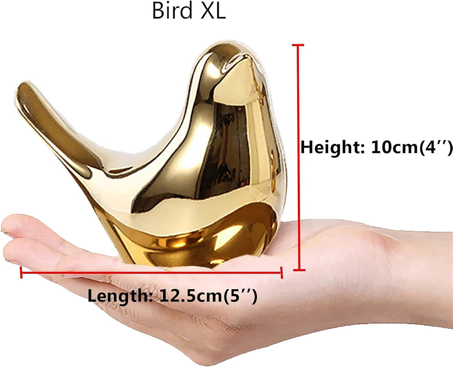 FANTESTICRYAN Small Birds Statues Gold Home Decor Modern Style Figurine Decorative Ornaments for Living Room, Bedroom, Office Desktop, Cabinets