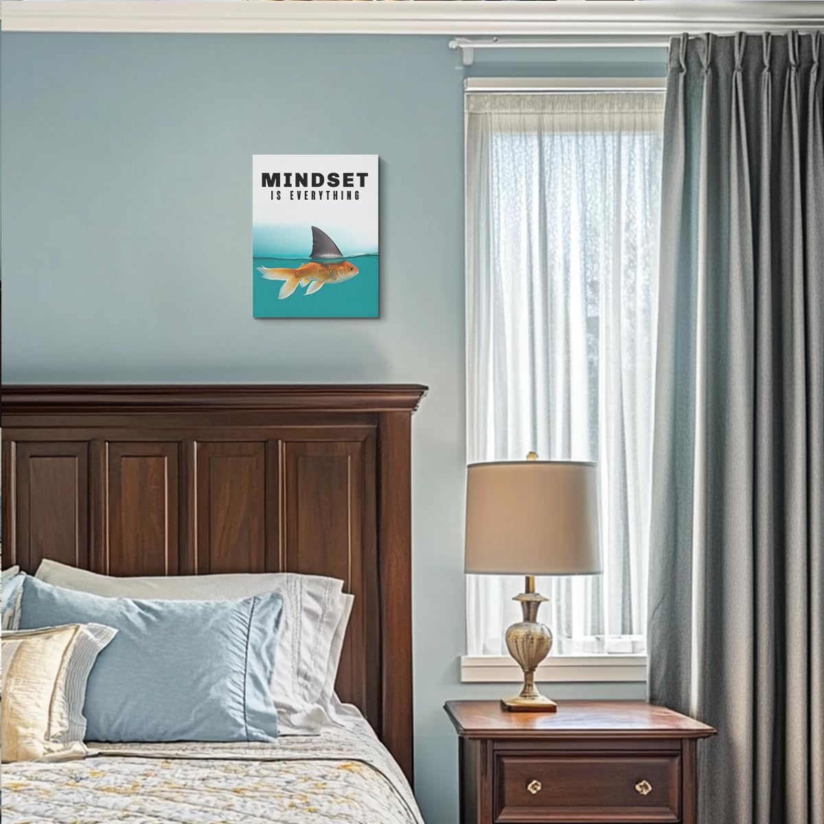 Mindset is Everything Motivational Posters Motivational Quotes Poster Print Phrase Wall Art Positive Quotes, Positive Affirmations Wall Art Decor for Bedroom Teacher Office Classroom Study Gym Room