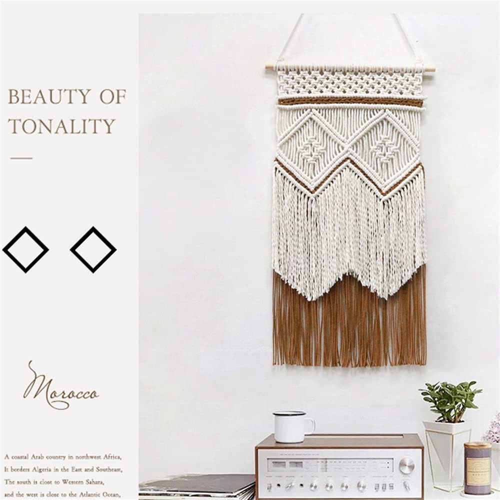 BMIDRUT Hanging Macrame Tapestry Dream Catchers Hand Woven Tapestries Boho Wall Art Decor Home Wall Decor Wall Pediment