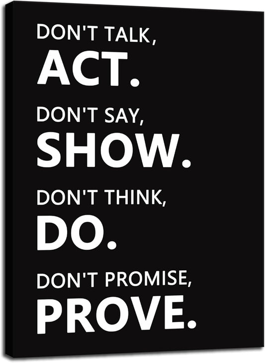 Inspirational Canvas Wall Art Motivational Entrepreneur Quotes Modern Inspirational Poster Print Artwork Painting Inspiring Picture for Home Office Decoration Living Room Wood Framed[18''W X 24''H]