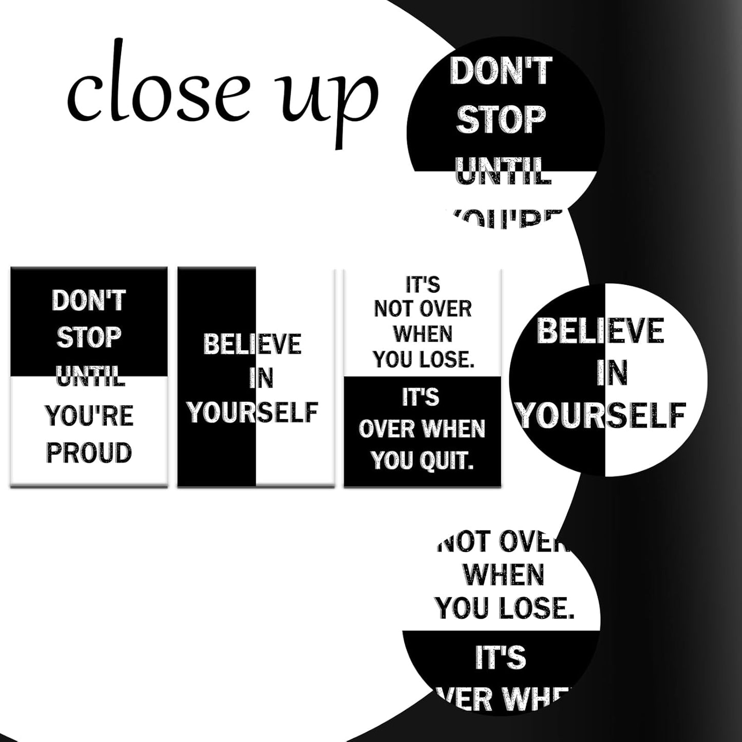 Inspirational Wall Art Home Decor Motivational Entrepreneur Quotes Poster Print on Canvas Black and White Sign Artwork Home Living Room Workplace Picture Wall Decoration Ready to Hang [60''Wx28''H]