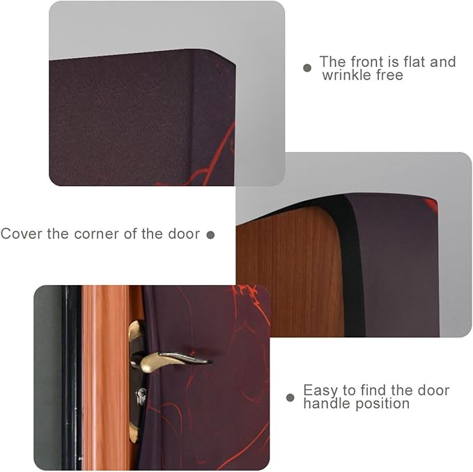 Halloween Door Cover Cool Red Spider Web Hand Drawn Banner Decoration 79 * 35 inch for Front Doors Wall Party Decor