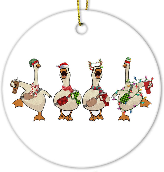 Goose Christmas Tree Ornament, Decorative Hanging Decor and Gift