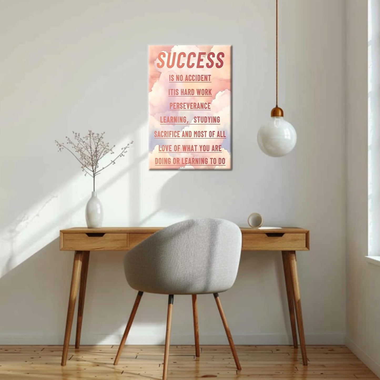Inspirational Canvas Wall Art Decor Motivational Entrepreneur Quotes Poster Print Positive Painting Framed Artwork for Home Bathroom Office Wall Picture Decoration Ready to Hang [12''Wx18''H]