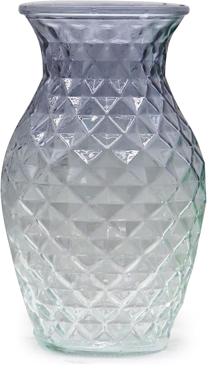 Vase for Flowers Small Glass Vases for Home Decor Table Centerpieces Living Room Bedroom Bookshelf Kitchen Modern Office Wedding Decoration Vintage Flower Vases Grey White