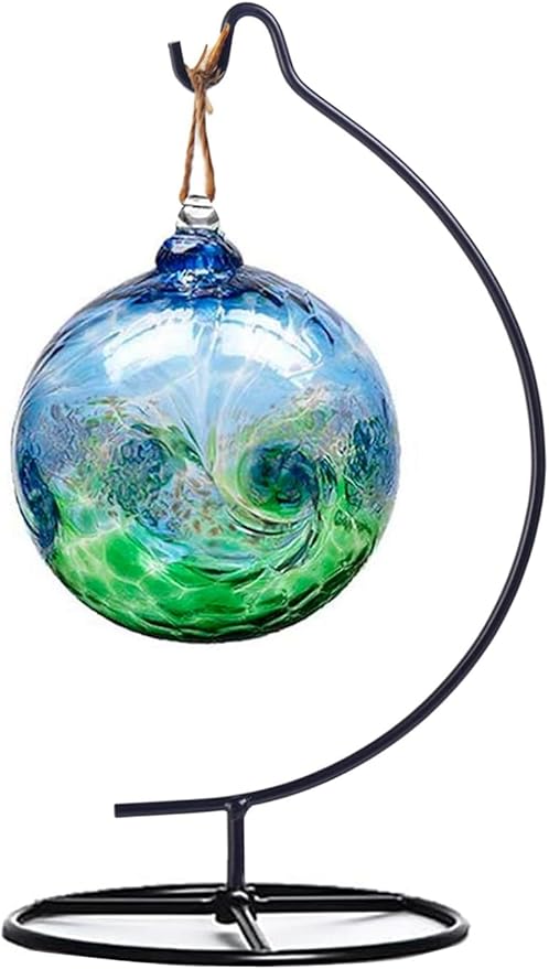 Ornament Display Stand Air Plant Stand Iron Hanging Stand Flower Pot Stand Rack Holder for Hanging Glass Globe Witch Ball Terrarium Christmas Ornament and Home Wedding Decoration (Moon shape2)