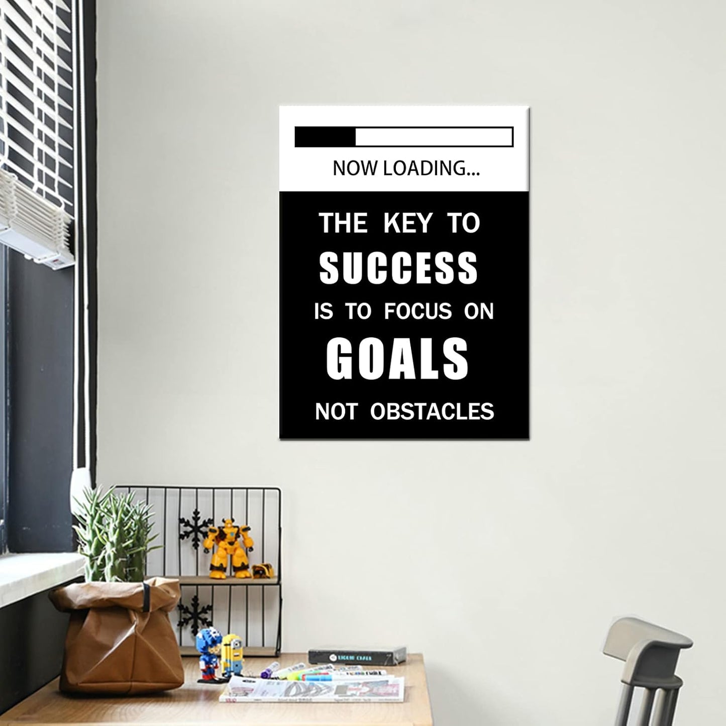 GoForArt Dream Big Motivational Canvas Wall Art, Inspirational Famous Quote Bedroom Living Room Decor, Positive Modern Landscape Mountain Office Dorm Room Poster Print (Motivational-04, 18.00" x 24.00")