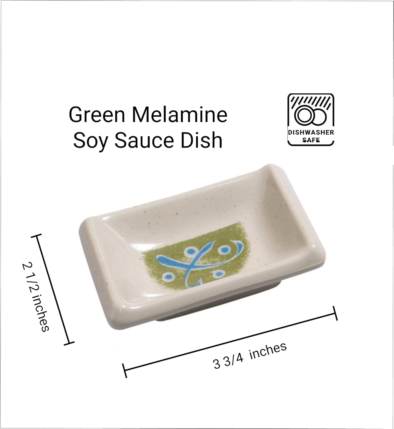 JapanBargain 2350, Set of 4 Soy Sauce Dishes Dipping Sauce Dishes Dipping Bowls Side Dishes, Green