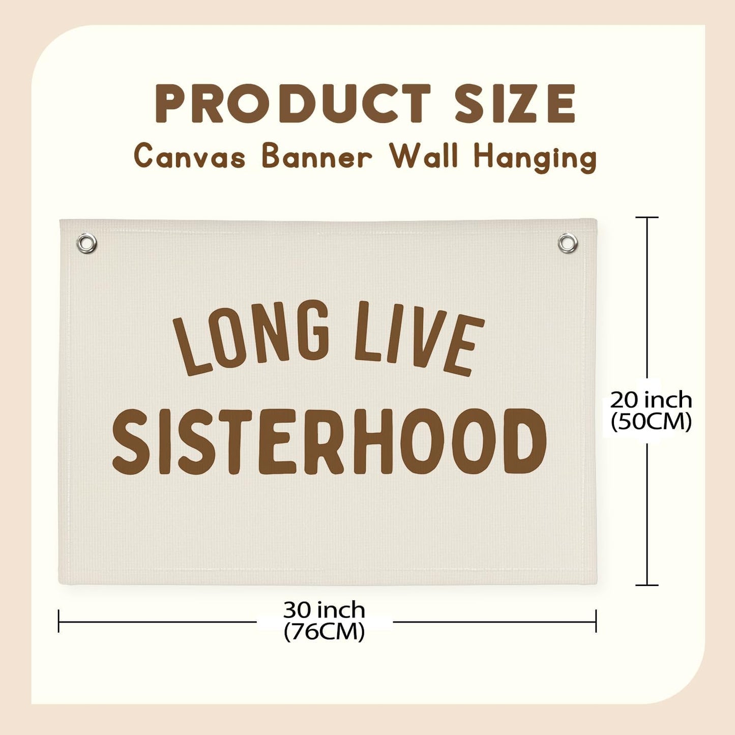 Girls Room Decor,Long Live Sisterhood Canvas Banner,Nursery Playroom Wall Decor for Girls Bedroom Toddler Decorations Teen Girls Room Decor,Twins Bedroom Decor Flag Canvas Banner 30x20 Inch