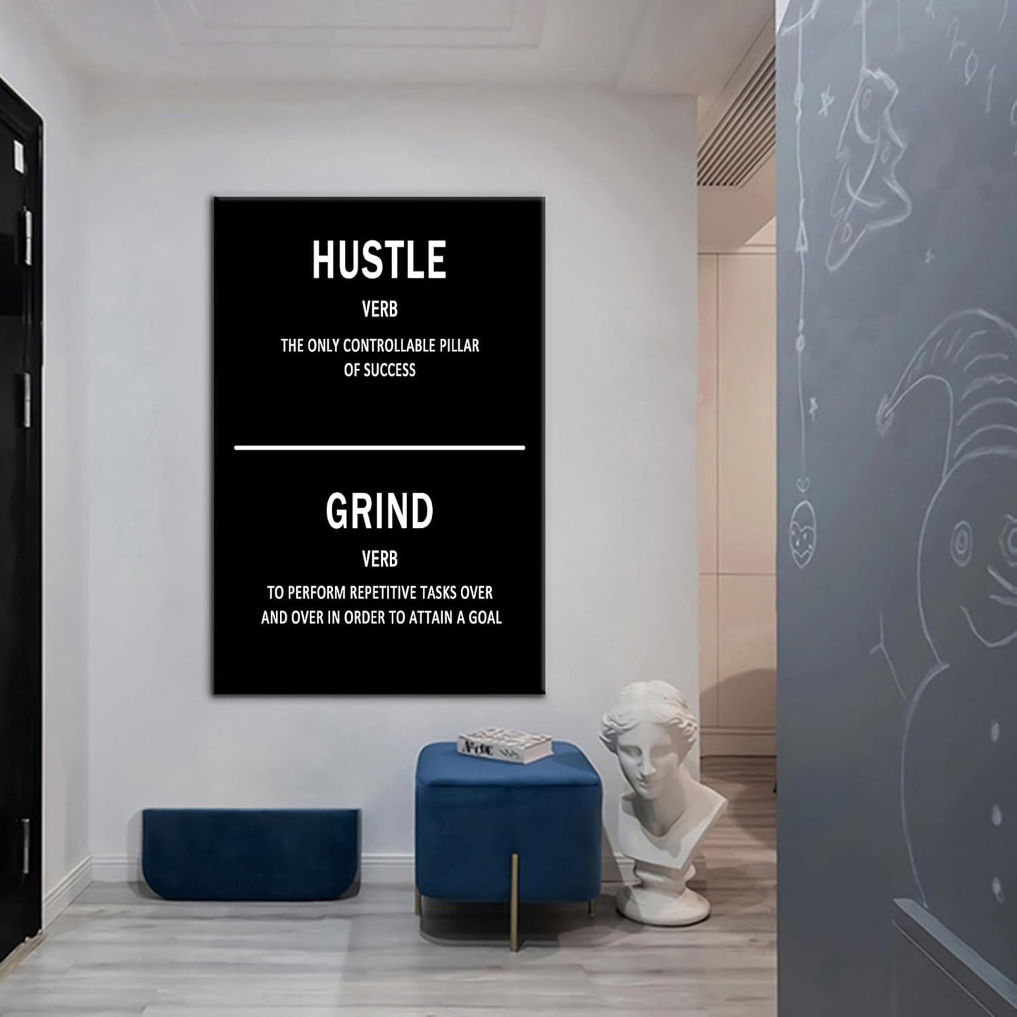 Inspirational Wall Art Positive Motivational Poster Entrepreneur Quotes Wall Decor For Living Room Bedroom Office Bathroom Canvas Print Sign Framed Art Decoration Ready to Hang [24''Wx36''H]