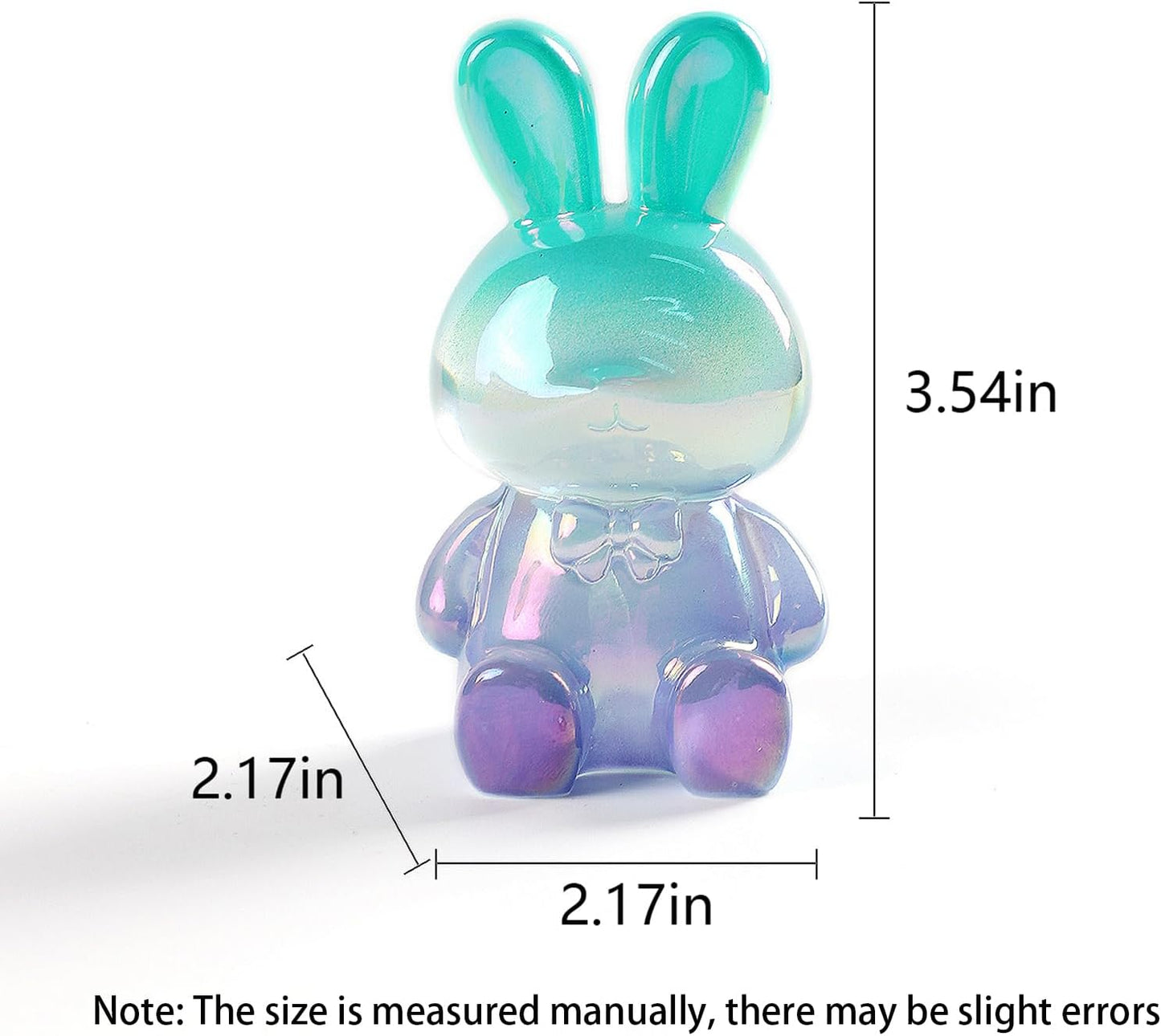 Home Decor Lucky Rabbit Figurine Tabletop Decor Animal Statue Ornaments Shelf Decorations Small Sculpture for Living Room Bedroom Office Desktop Cabinets