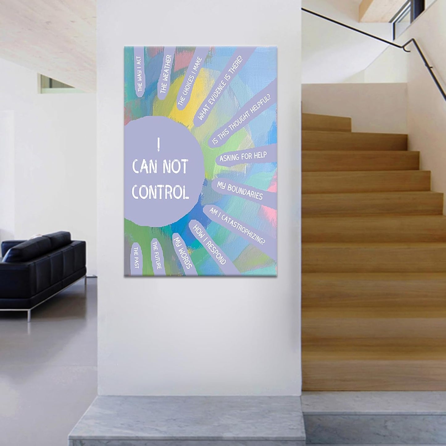 Inspirational Poster Wall Art Office Decor I Cannot Control Motivational Entrepreneur Quotes Print on Canvas Picture Painting Artwork for Living Room Gallery Painting Ready to Hang [24''Wx36''H]