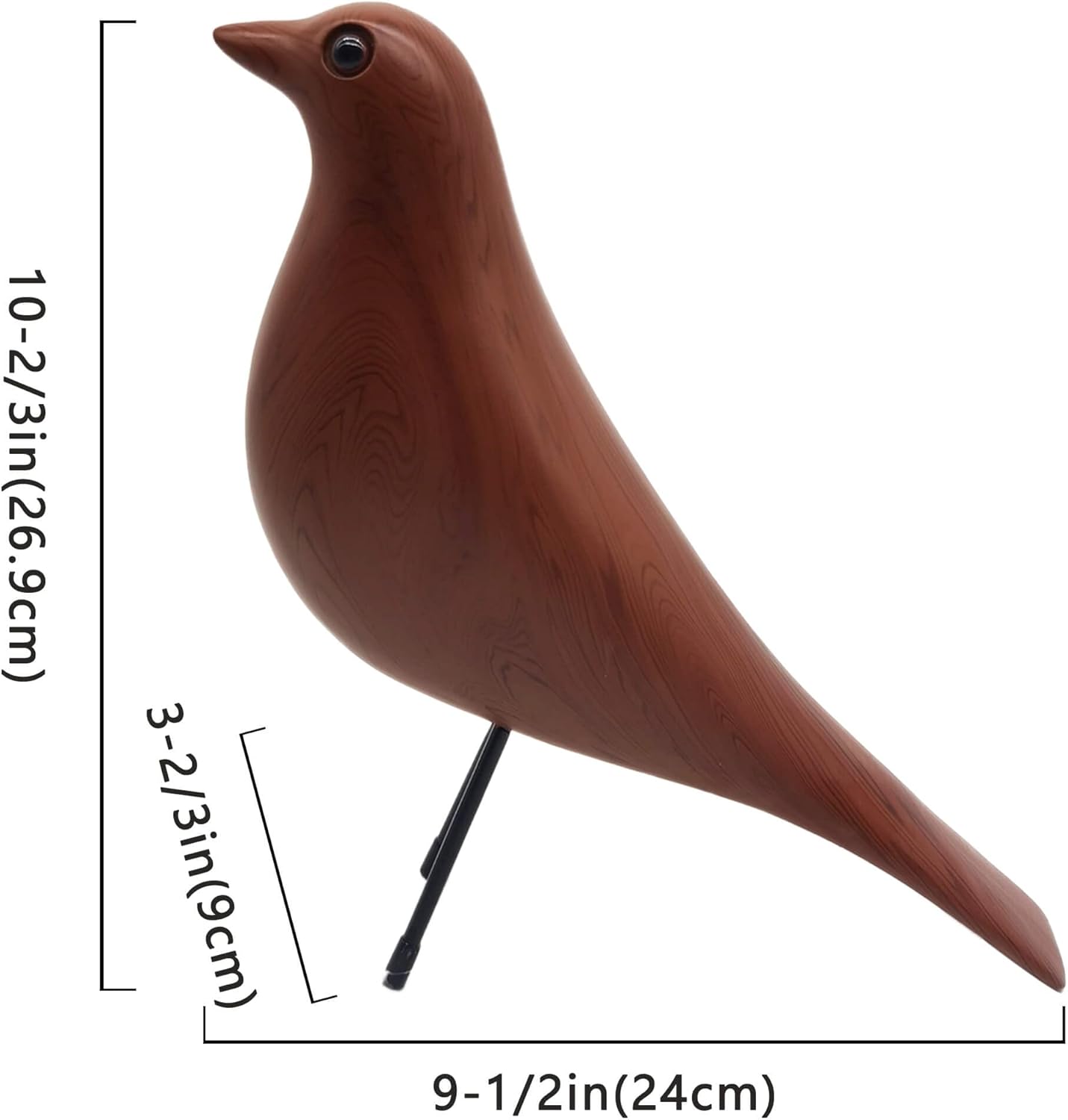 Mid-Century Home Décor House Bird - Office House Desk Dove Sculpture Pigeon Ornament Arts Gift Replica (Wood Color)…