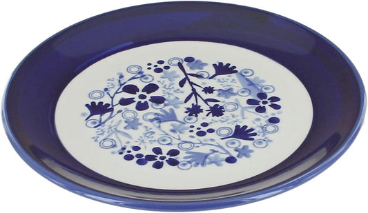 Blue Rose Polish Pottery - Blue Eloise Dessert Plate - 7" Diameter - Beautiful Plate for Cake, Appetizers, or Snacks