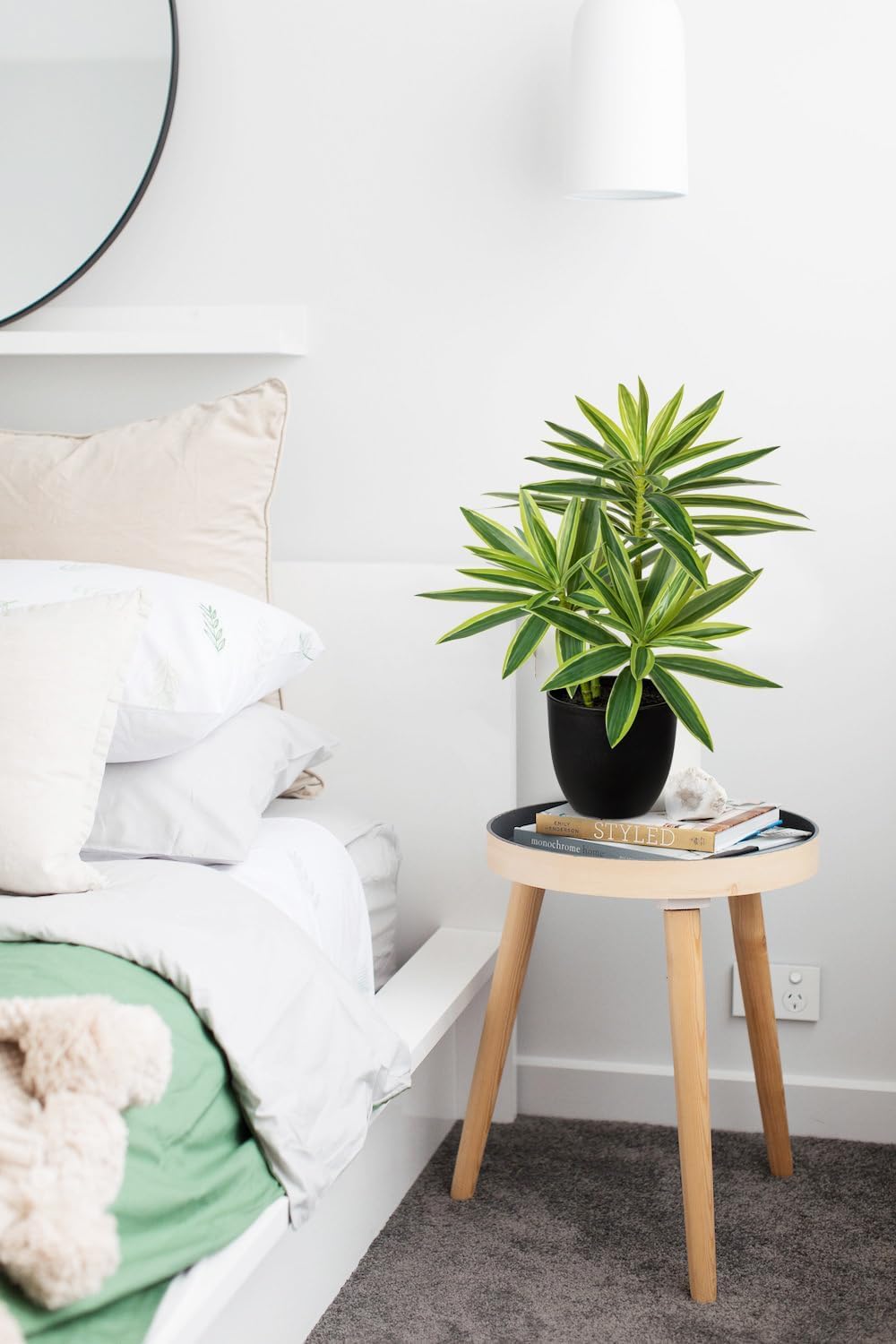 Faux Plants Dracaena Artificial Plant Realistic Green and Yellow 16.1" Fake Plants in Pot Small Indoor Plants Fake Potted Plants Artificial Decor for Home Living Room Bathroom Office House Table