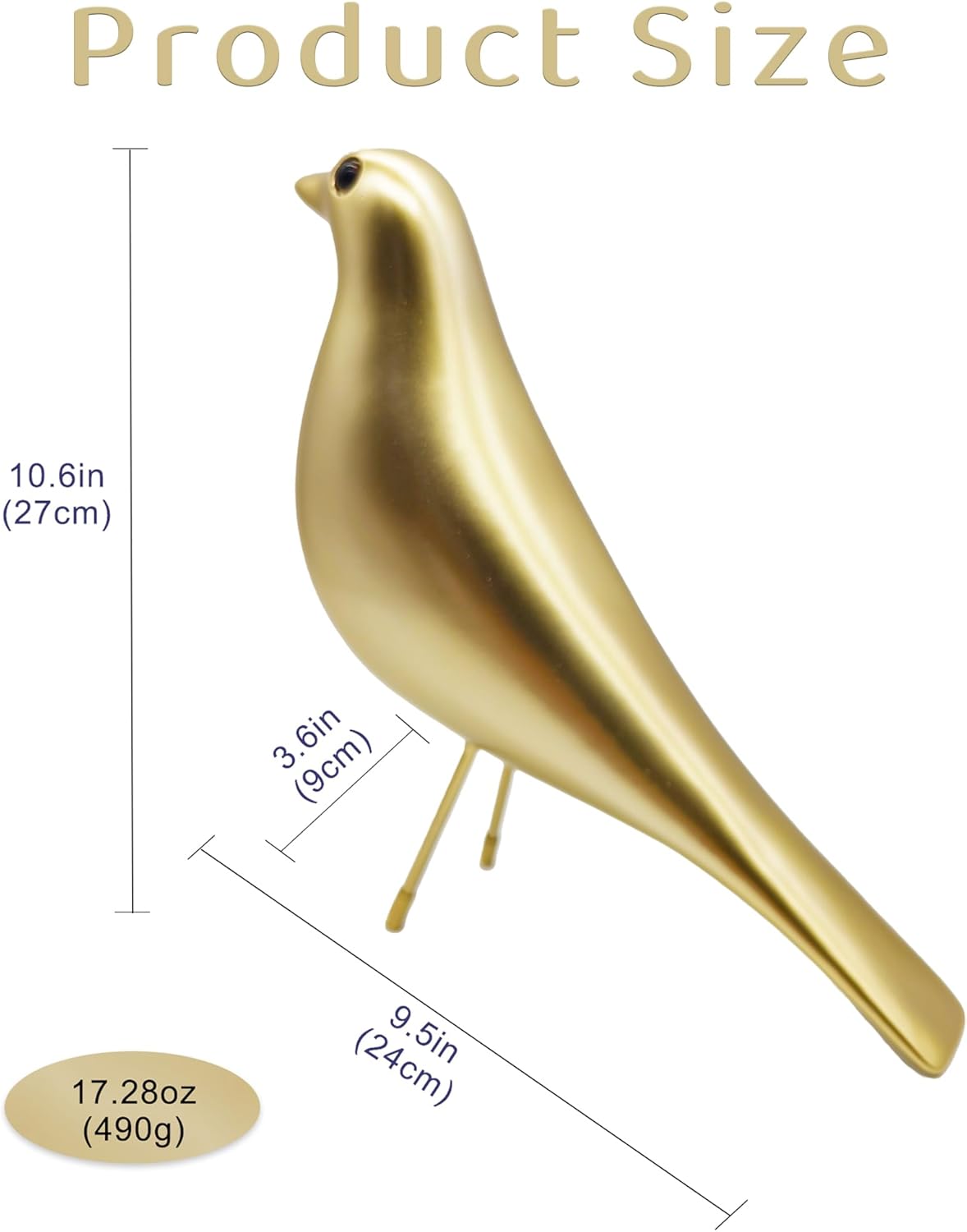 Mid Century Modern Bird Figurines - Decorative Sculptures for Living Room, Shelf, Mantle, TV Stand, Tabletop, Nightstand, Office, Kitchen - Unique Home Decor & Gifts for Bird Lovers