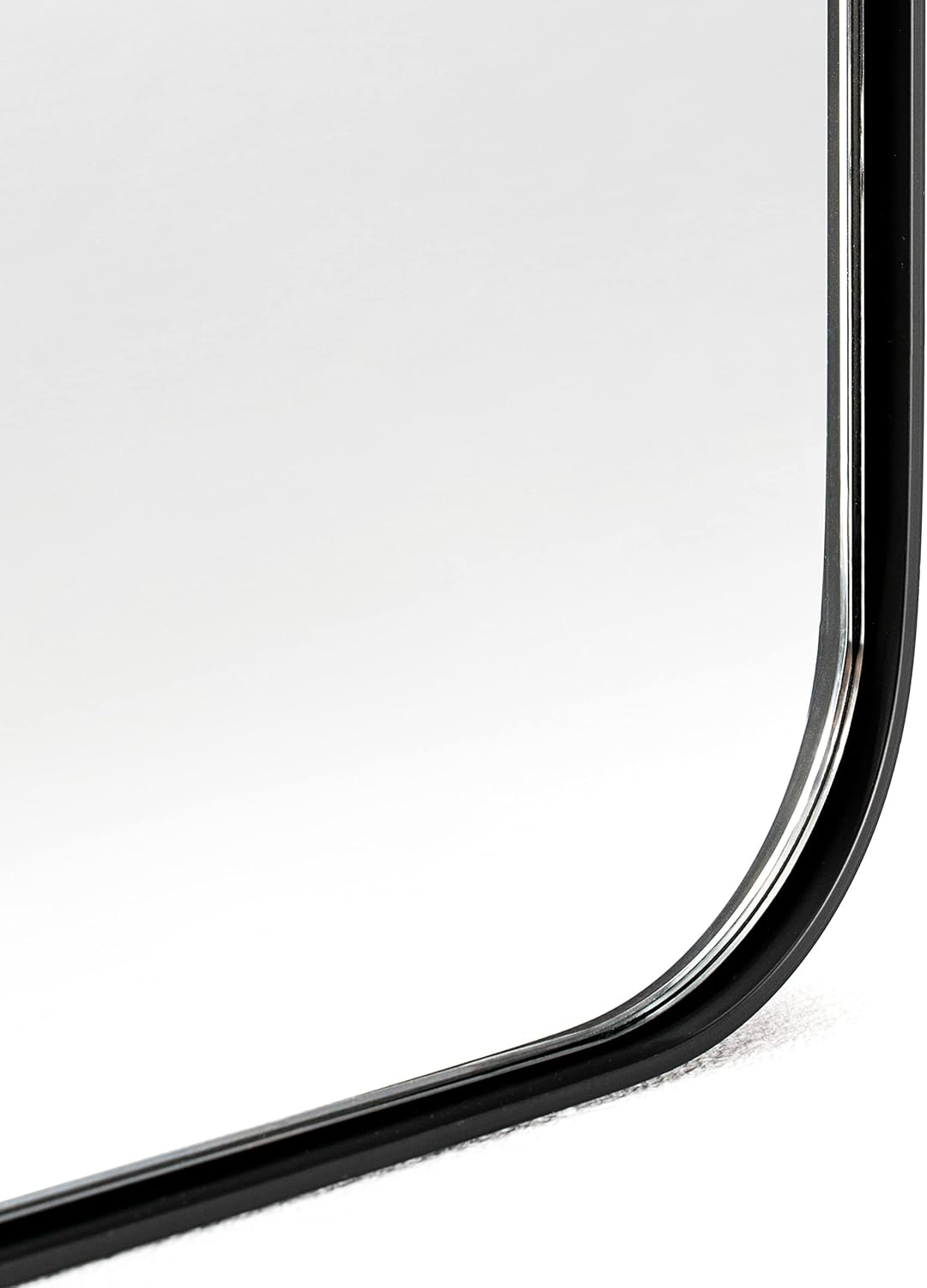 Black Bathroom Mirrors for Over Sink, 24 x 36 Inch Rounded Corner Rectangle Bathroom Vanity Mirror for Wall, Hangs Horizontally or Vertically