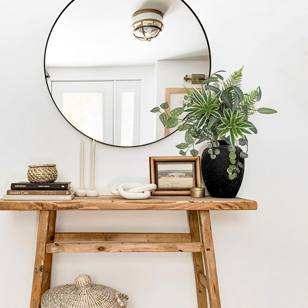 DILATATA Artificial Greenery Stems Box Set, 5 Kinds Mixed Eucalyptus Leaves Trailing Vine Plant Dracaena Faux Plants for DIY Bouquets Wedding Floral Arrangements Table Centerpieces Vase Decor