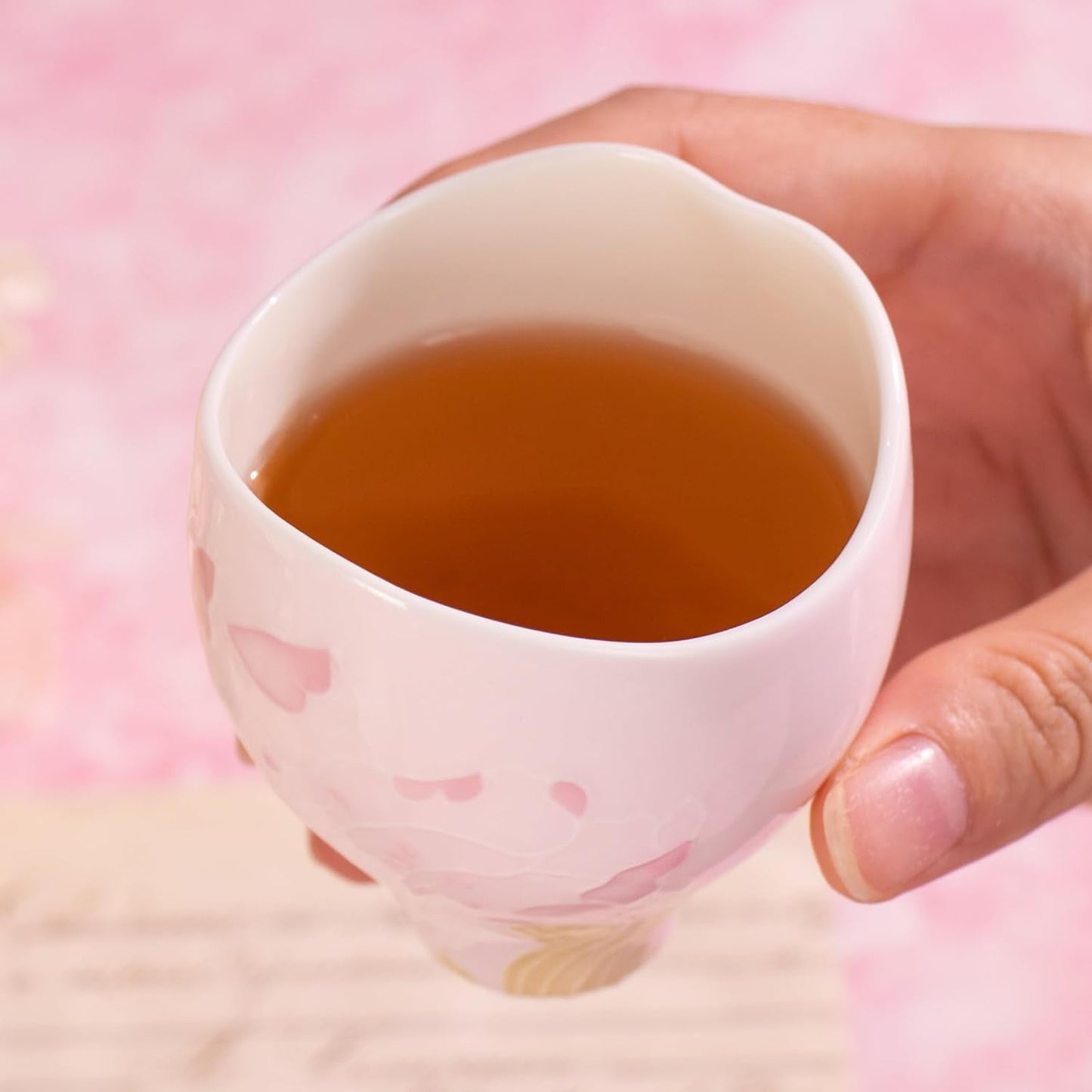 KAMMAK Ceramic Tea Cups Small, Cute Vintage Coffee Cup Set of 2, Porcelain Teacups Espresso Mug, 2.9oz Hand Painted Chinese Afternoon Tea Party Mugs, Birthday Gift for Women Men, Man Yan Arita