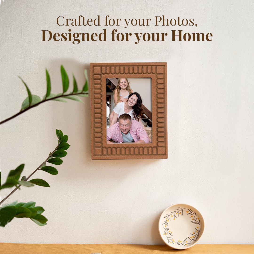 Folkulture Picture Frames | (5 x 7) Wooden Fall Picture Frame- Wall Decor | House Decor- Birthday Gift for mother | Large Picture Frames for Office Decor| Photo Frame Gifts for Women, Wedding.