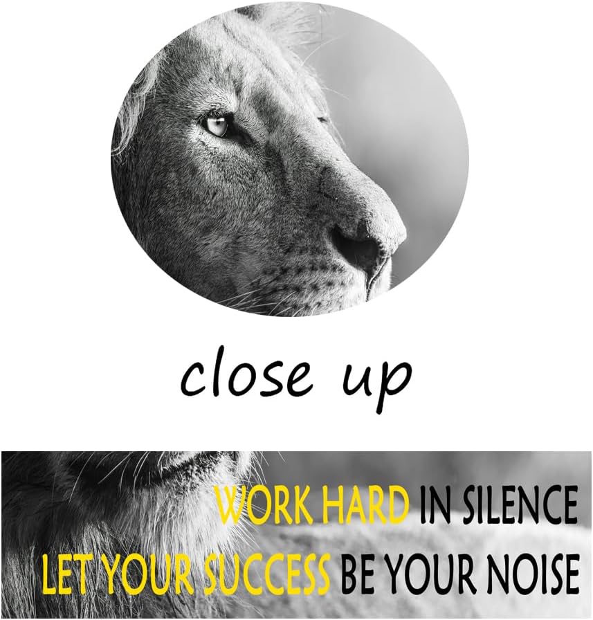 GoForArt Dream Big Motivational Canvas Wall Art, Inspirational Famous Quote Bedroom Living Room Decor, Positive Modern Landscape Mountain Office Dorm Room Poster Print (Lion02, 24''x36'')