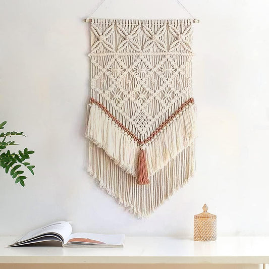 BMIDRUT Hanging Macrame Tapestry Dream Catchers Hand Woven Tapestries Boho Wall Art Decor Home Wall Decor Wall Pediment