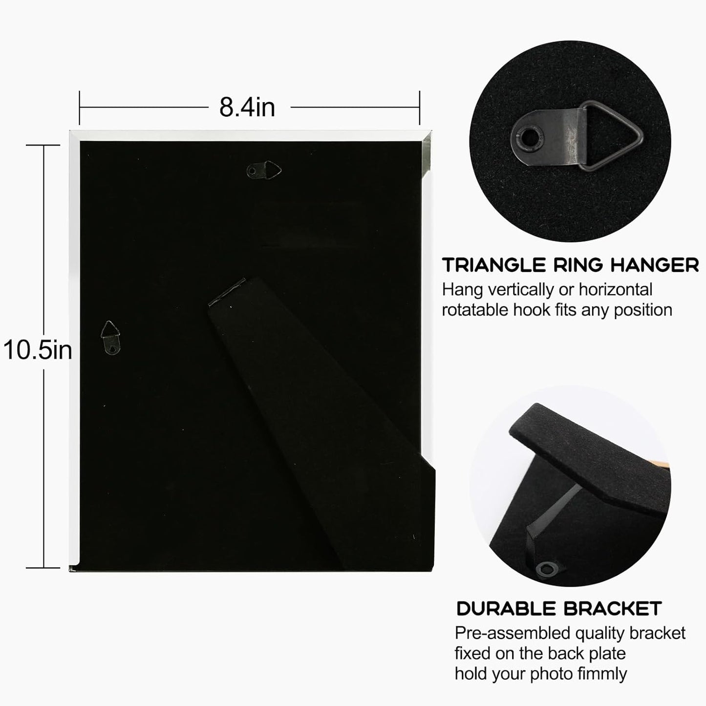 Frametory Enamel Picture Frame - 8x10 Silver Metal Edge Green Enamel Picture Frame With Easel and Velvet Back for Tabletop Display, Bookshelf, 8x10 Wall Decor, Photo Frames, Picture Display-2 Set