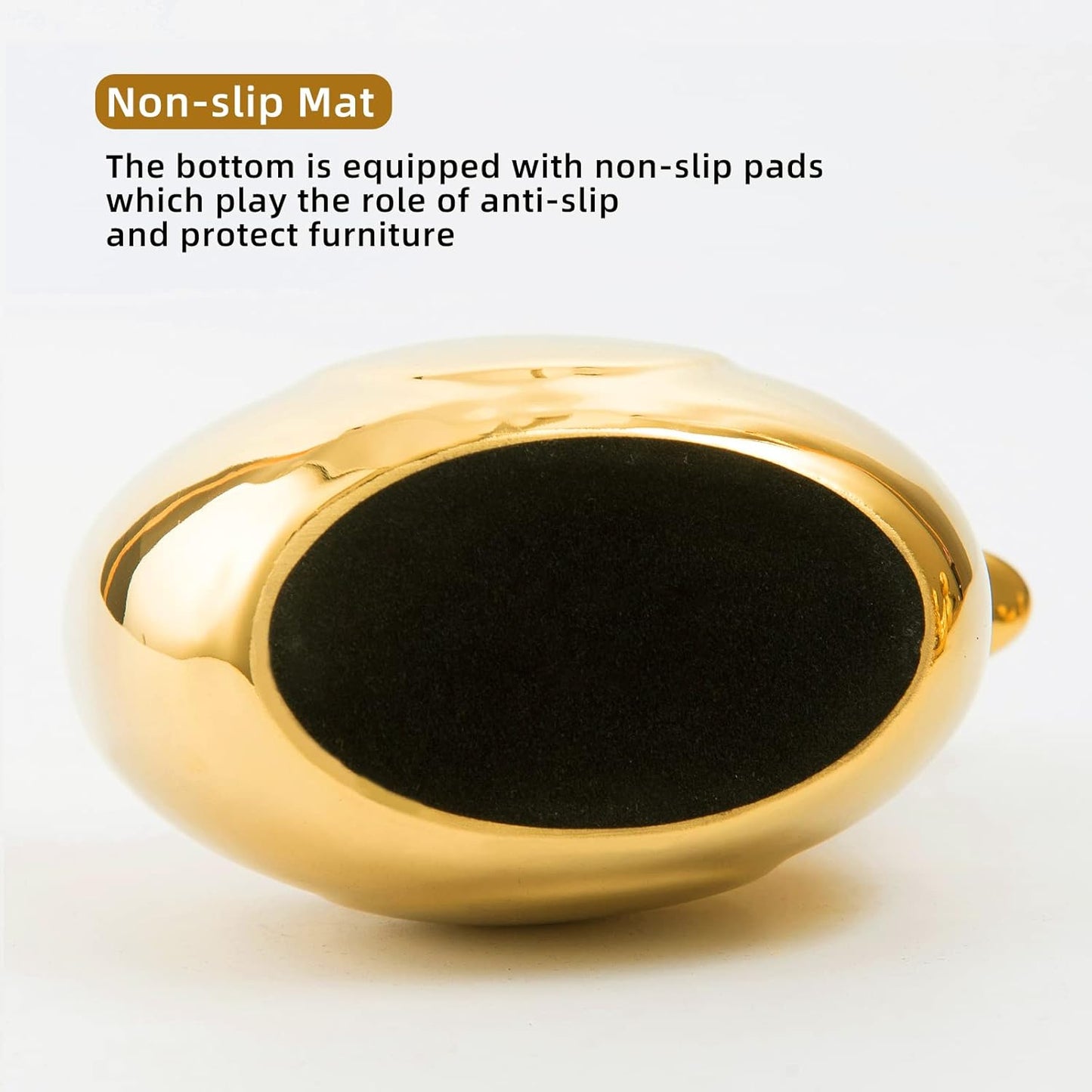 Home Decor Golden Ceramic Duck Figurines, Home Decor Animal Sculptures and Statues Handmade Artware Decor, Mini Duck