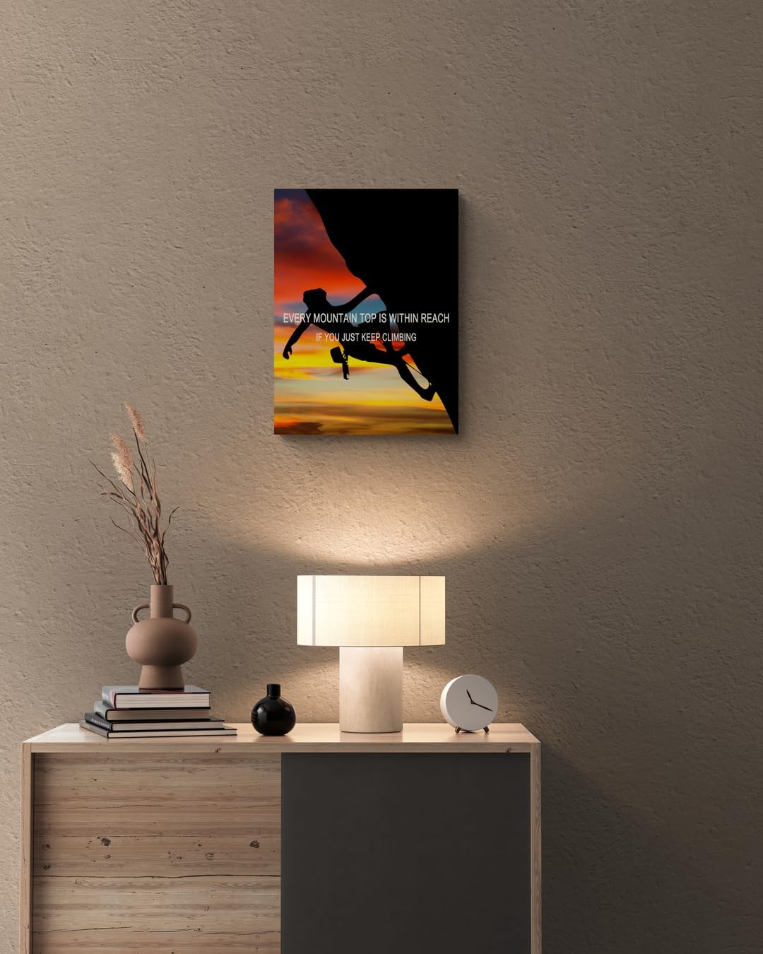 GoForArt Mountain Motivational Canvas Wall Art, Famous Quote Prints Wall Decor, Positive Inspirational Poster for Office Living Room, Bedroom Dining Room Artwork Home Decoration 12x18in