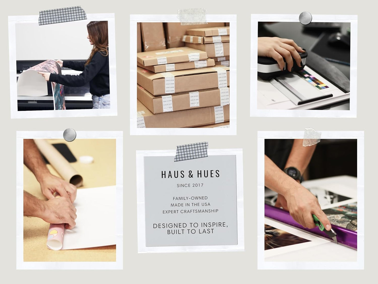 HAUS AND HUES Colorful Abstract Wall Art - Minimalist Retro Picture for Living Room Decor, Red and Pink Modern Wall Art Painting (Pink Mod, Beige Frame, 12x16)