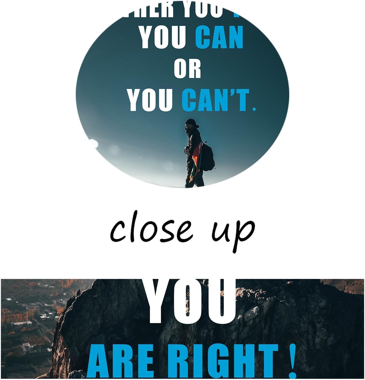 GoForArt Dream Big Motivational Canvas Wall Art, Inspirational Famous Quote Bedroom Living Room Decor, Positive Modern Landscape Mountain Office Dorm Room Poster Print (Inspirational-10, 24.00" x 36.00")