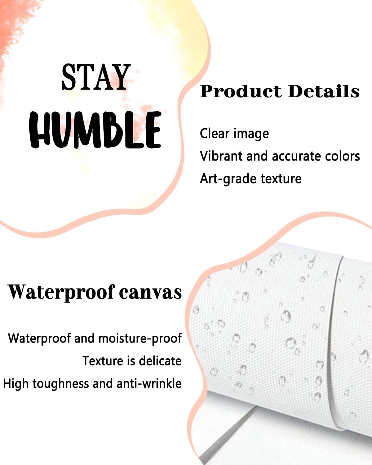 HONGYA Art Inspirational Wall Art, Framed Motivational Canvas Wall Art, Positive Quote Wall Decor for Living Room, Encouraging Canvas Posters for Office Bedroom (Set Of 6, 8x10in)