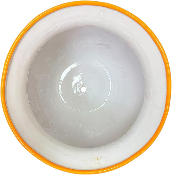 Talavera Michoacana Planter XL Pot Folk Art Multicolor Mexican Pottery Home Decor Hand Painted Garden Indoor Handmade Outdoor 18.5" (Yellow Multicolor)