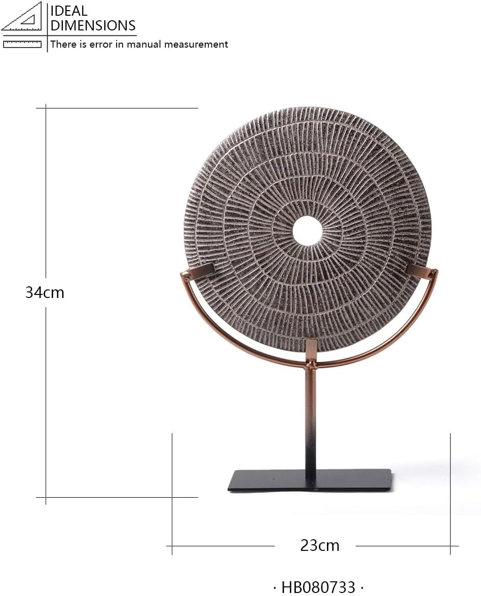 HAUCOZE Modern Sculpture Decor Abstract Statue Figurine Screen Arts Gifts Bookshelf Crafts Polyresin 13.5 inch