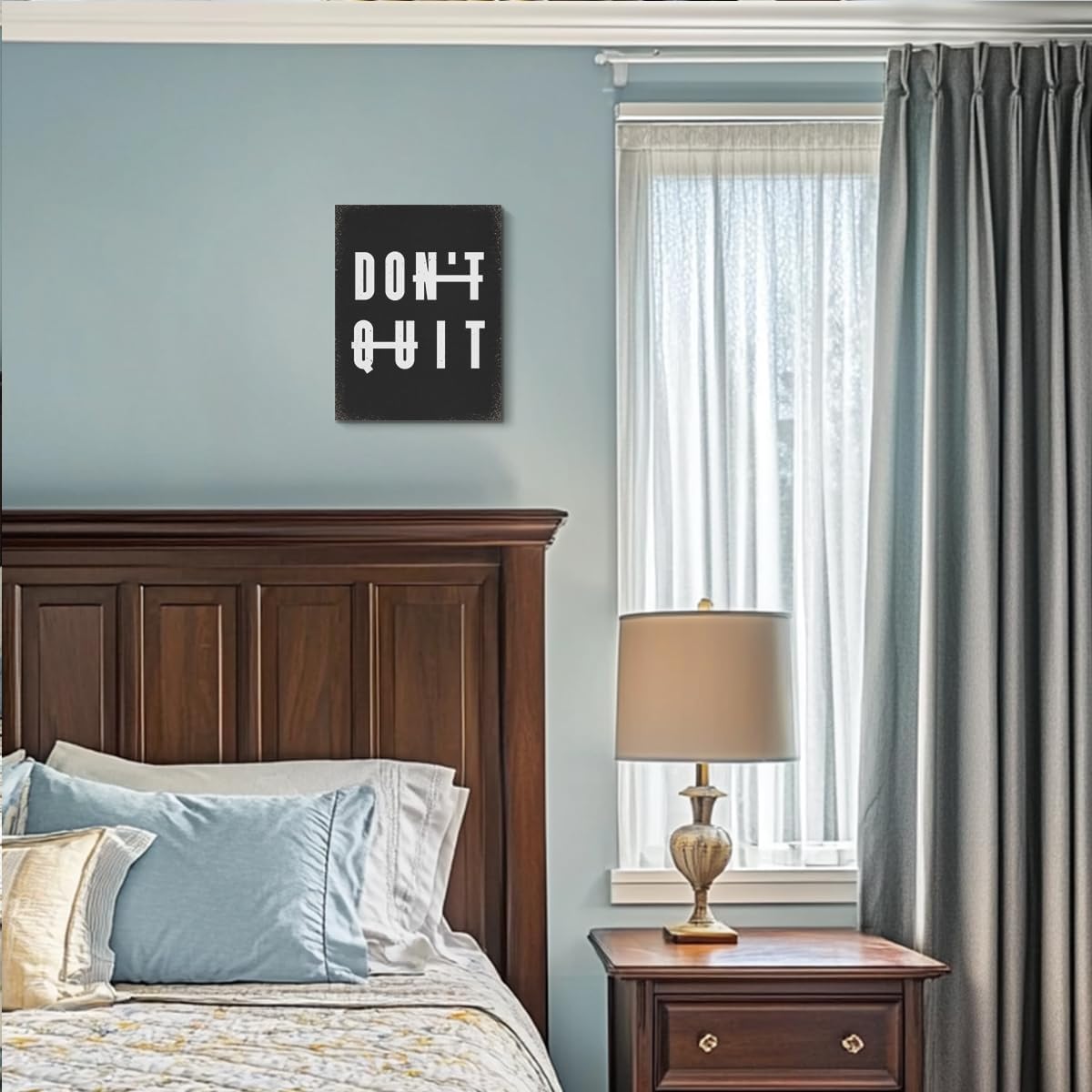 Inspirational Motivational Don't Quit Wall Art Posters Executive Quotes Poster Print Phrase Wall Art Positive Quotes, Positive Affirmations Wall Decor for Gym Bedroom Classroom Study Office Room