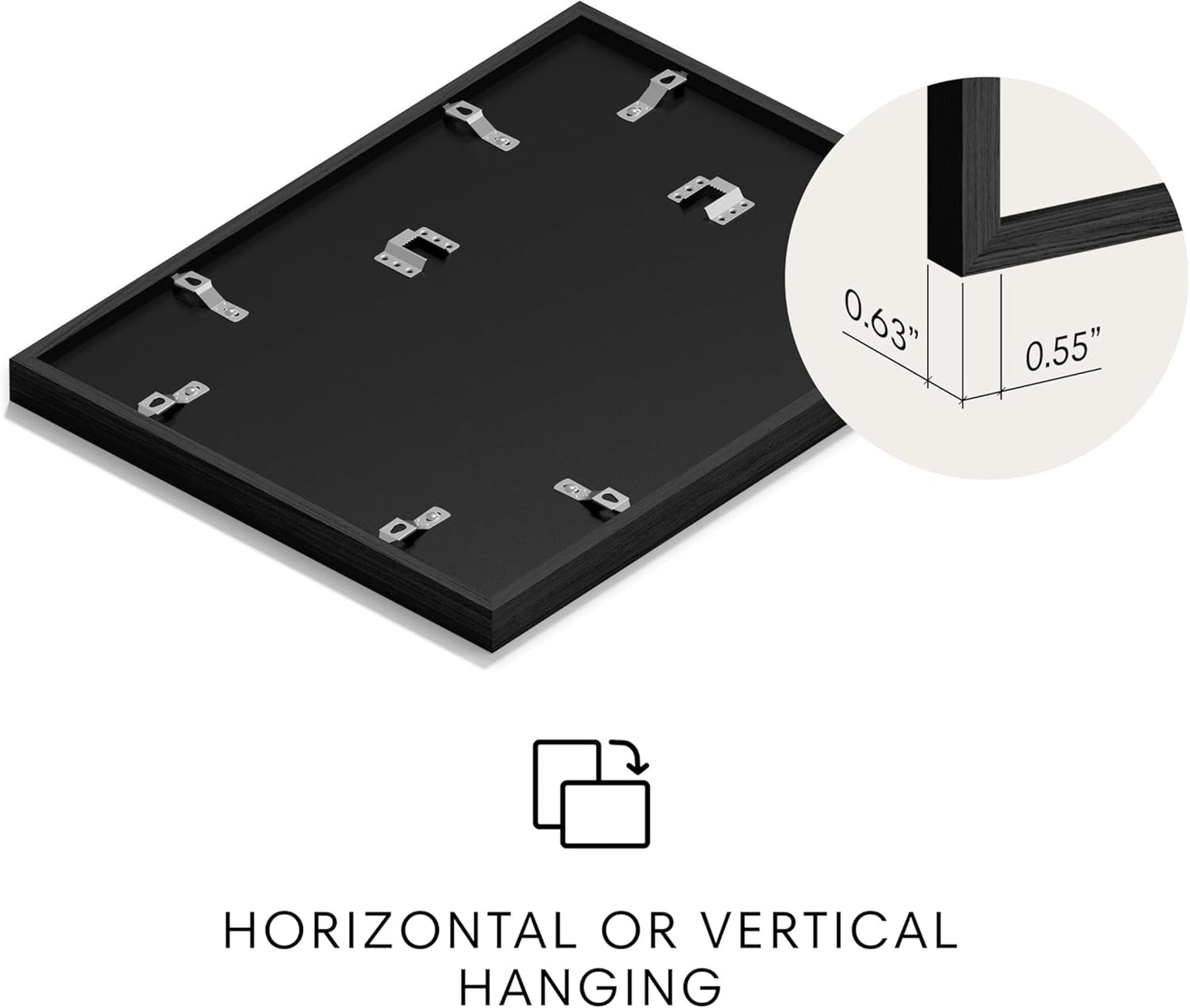 HAUS AND HUES Modern Abstract Wall Art - Blue and Green Living Room Art, Modern Artwork for Walls, Minimalist Picture for Living Room(Green Pattern, Black Frame, 11x14)