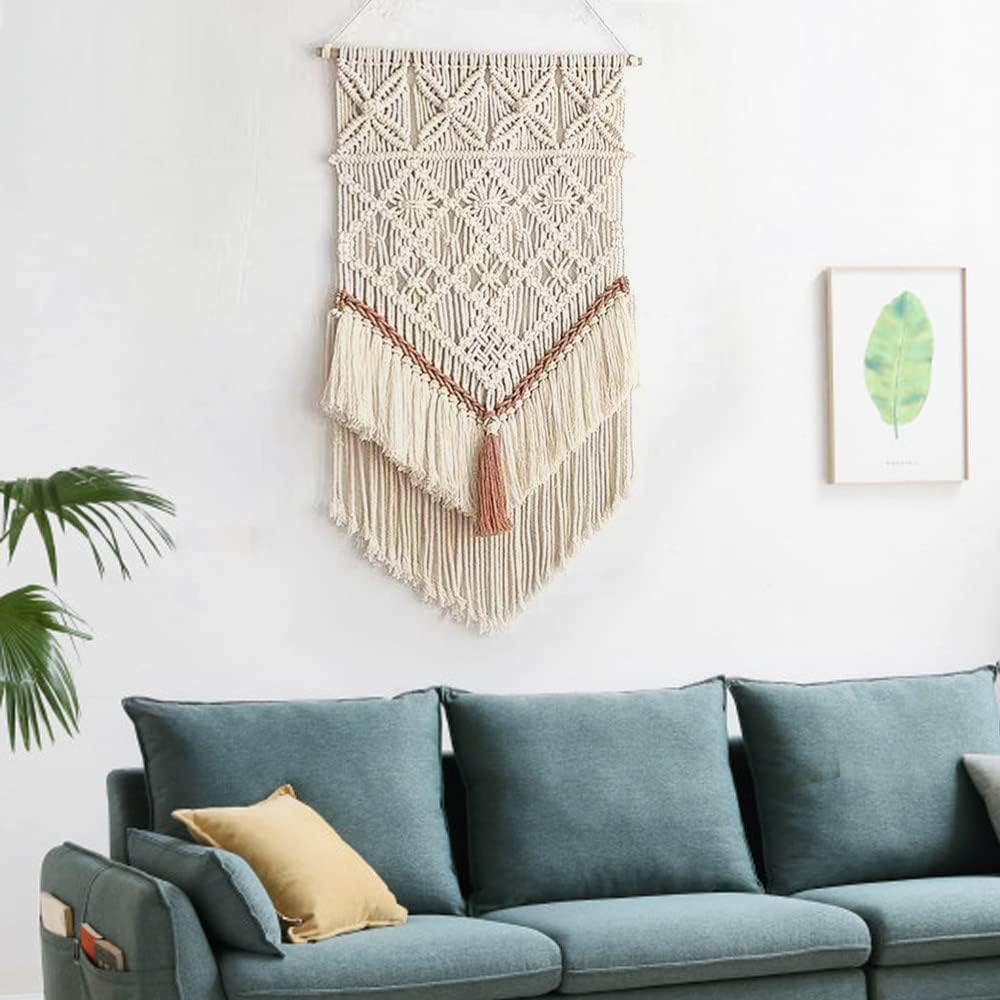 BMIDRUT Hanging Macrame Tapestry Dream Catchers Hand Woven Tapestries Boho Wall Art Decor Home Wall Decor Wall Pediment