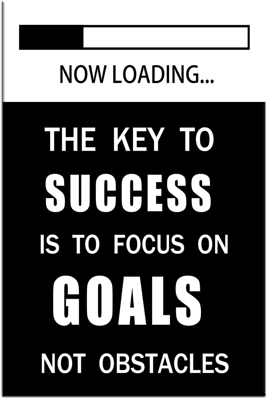 GoForArt Dream Big Motivational Canvas Wall Art, Inspirational Famous Quote Bedroom Living Room Decor, Positive Modern Landscape Mountain Office Dorm Room Poster Print (Motivational-04, 12.00" x 18.00")