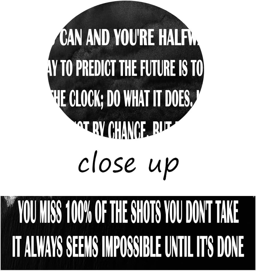 GoForArt Motivational Canvas Wall Art, Famous Quote Inspirational Prints Wall Decor, 7 Rules Of Life Art Print for Office Living Room, Black Positive Poster Bedroom Dining Room Artwork Home Decoration