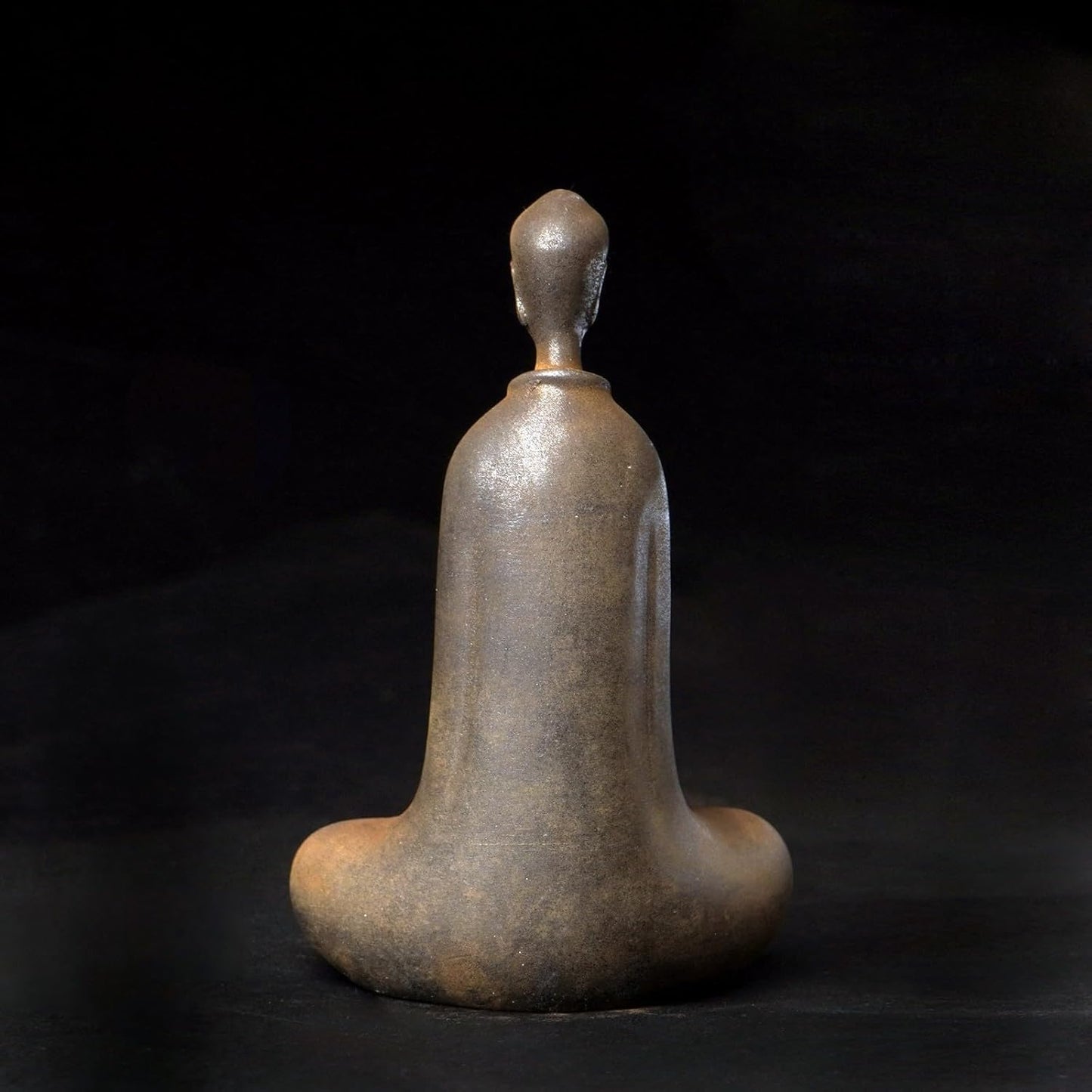 Faceless Buddha Statue, Solid Cast Iron Buddha Figurine, Indoor/Outdoor Zen Decor for Meditation & Spiritual Room