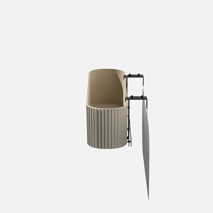 Veradek Demi Series Railing Planter - Hanging Planter Box for Windowsill/Balcony | Plastic-Stone Composite w/Railing Bracket | Modern Décor for Flowers