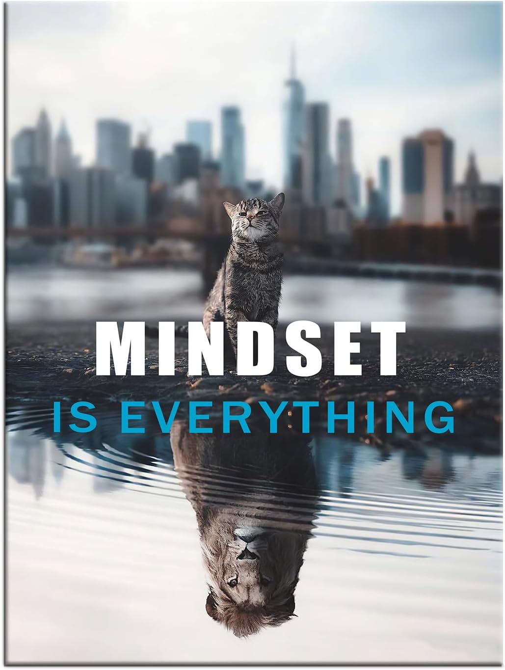 GoForArt Dream Big Motivational Canvas Wall Art, Inspirational Famous Quote Bedroom Living Room Decor, Positive Modern Landscape Mountain Office Dorm Room Poster Print (Inspirational-08, 18.00" x 24.00")