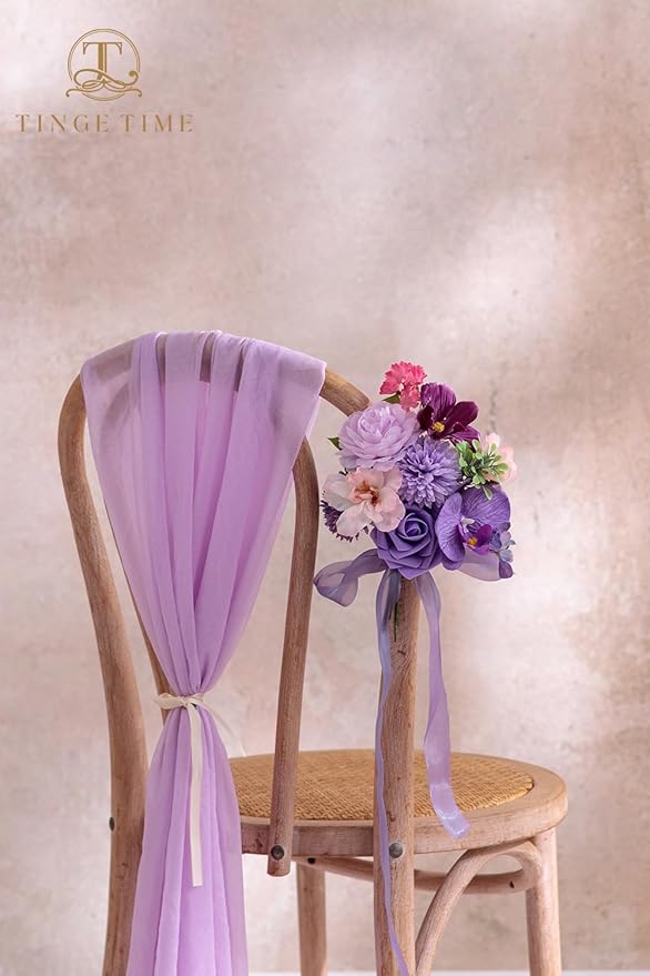 TINGE TIME Fake Flowers Artificial Flowers Peonies Bulbous Chrysanthemum Daisy Hydrangea Sunflower Violets Dahlia Daffodils Epiphyllum Orchid Cherry Blossom Camellia Leyaron (Purple)