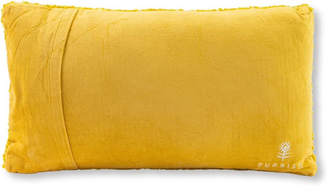 FURBISH Hook Decorative Throw Pillow - Icon - 9"x16" - Small Embroidered Designer Pillow for Living Room, Couch, Sofa, Chair & Bed - Eclectic Home Decor