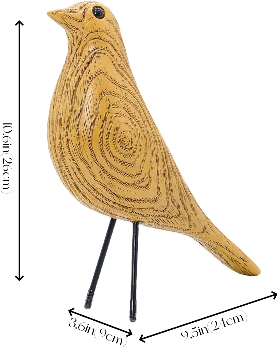 Mid Century Home Decor, House Bird, Adornment Office Home Decor, Desk Dove Ornament, Arts Pigeon Gifts, Replica Sculpture(Woodgrain, Wood Color)